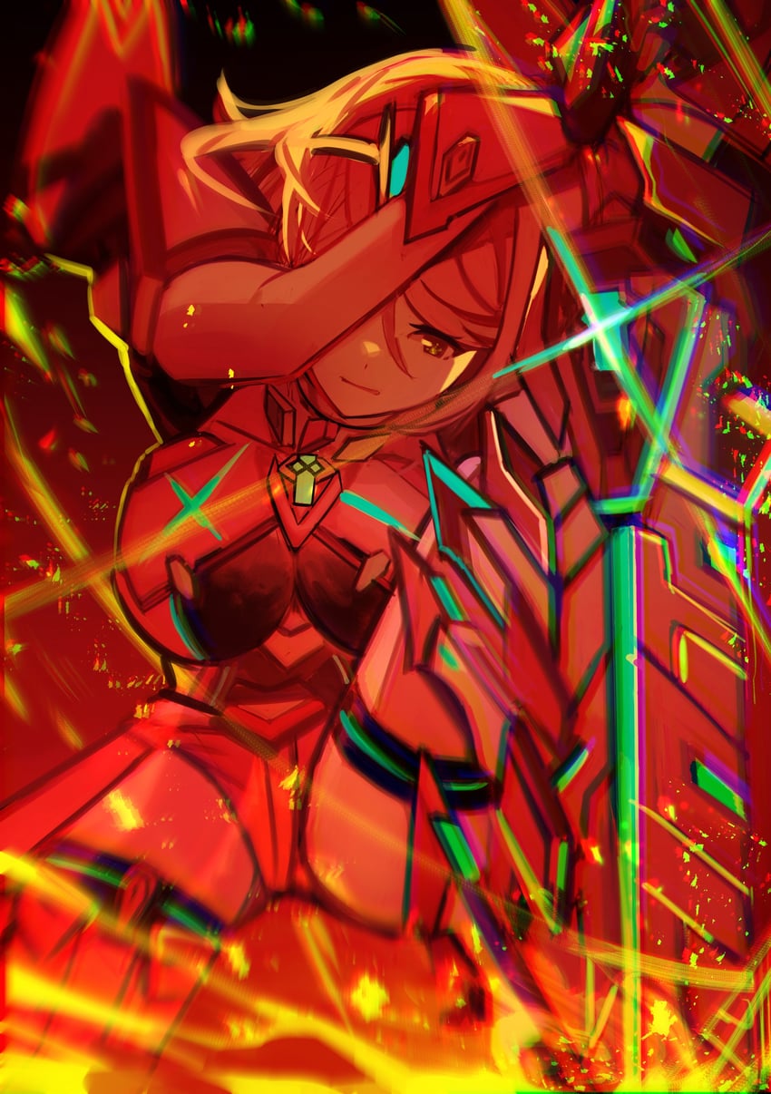 pyra (xenoblade chronicles and 1 more) drawn by tarbo_(exxxpiation)