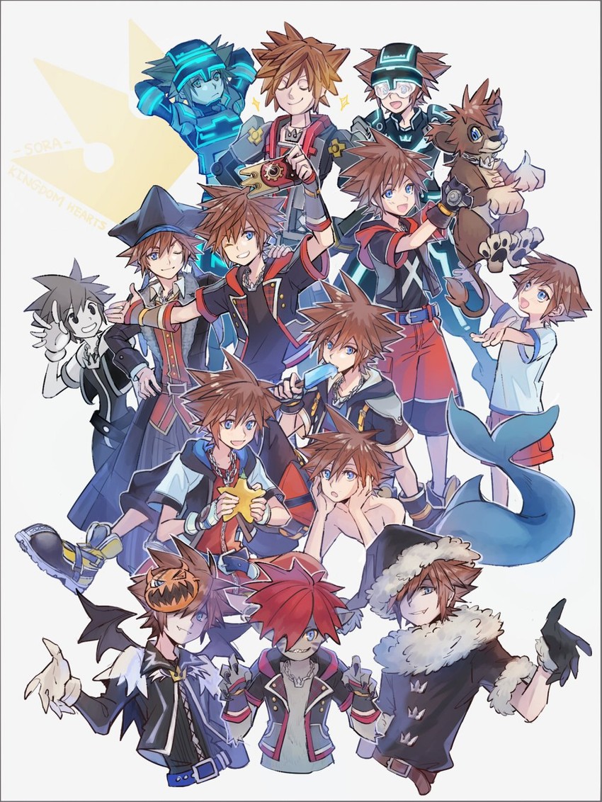 sora (kingdom hearts and 5 more) drawn by yurichi_(artist)