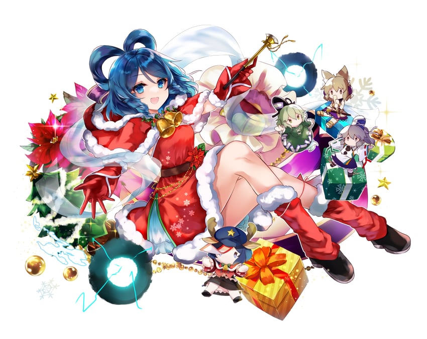 toyosatomimi no miko, mononobe no futo, kaku seiga, miyako yoshika, and soga no tojiko (touhou and 1 more) drawn by kutsuki_kai