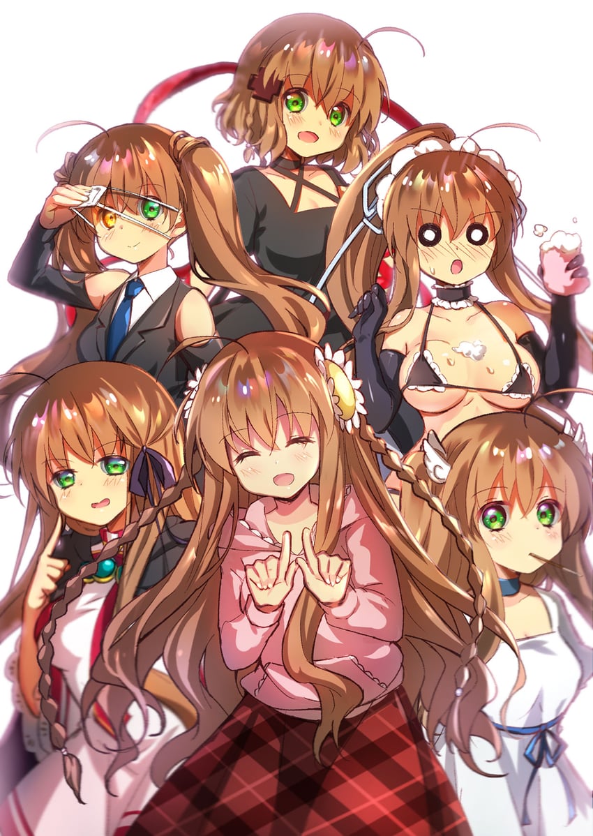 kanbe kotori, nakatsu shizuru, senri akane, konohana lucia, ootori chihaya, and 1 more (rewrite) drawn by lliissaawwuu2