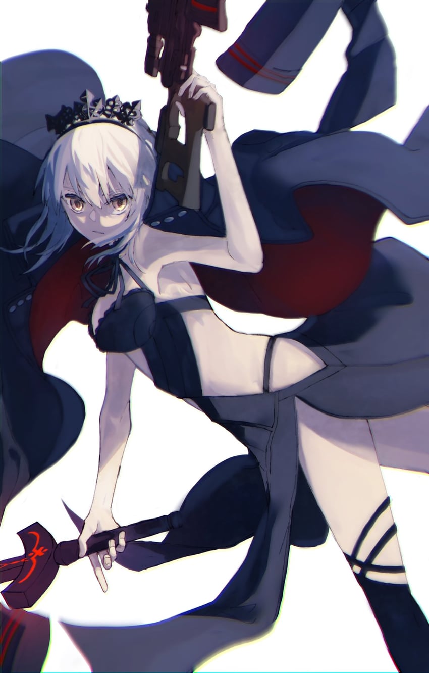 artoria pendragon and saber alter (fate and 1 more) drawn by numa_togori