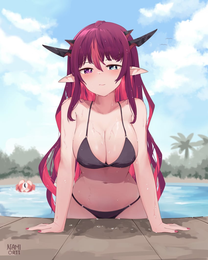 hakos baelz and irys (hololive and 1 more) drawn by namiorii