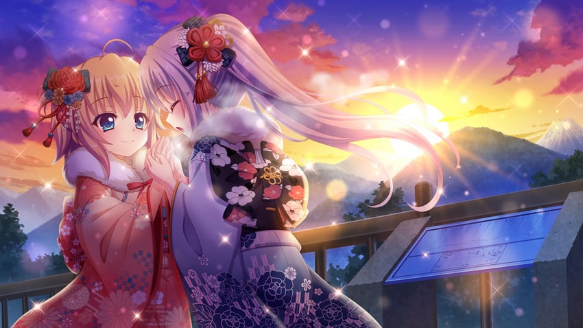 shikimiya mana and tsukisaka sayu (re:stage!) drawn by izumi_tsubasu