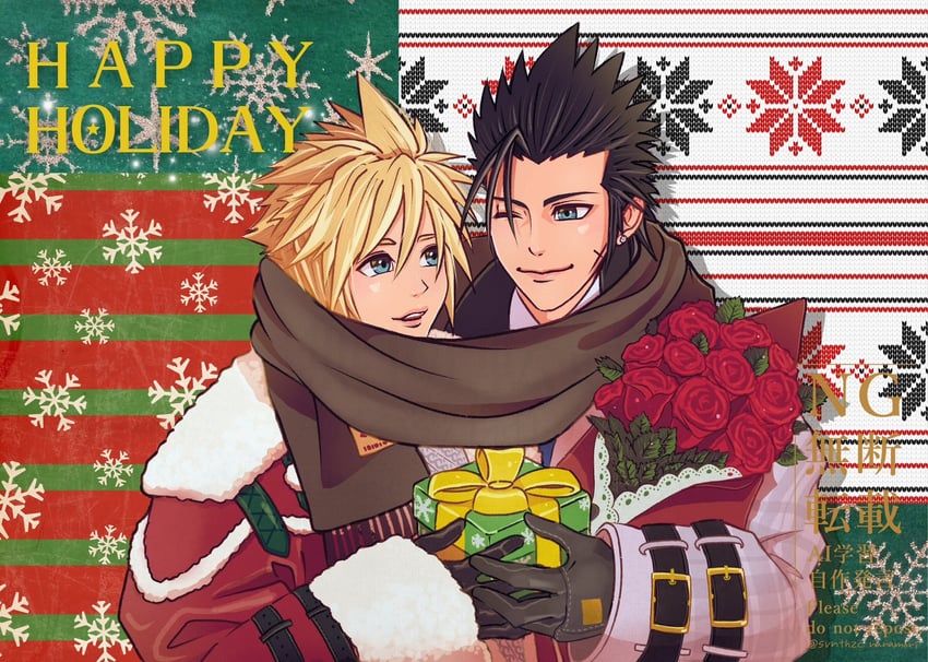 cloud strife and zack fair (final fantasy and 2 more) drawn by svnthzc