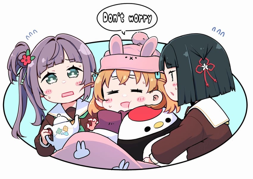 hinoshita kaho, otomune kozue, momose ginko, and tsuru (love live! and 1 more) drawn by repunit