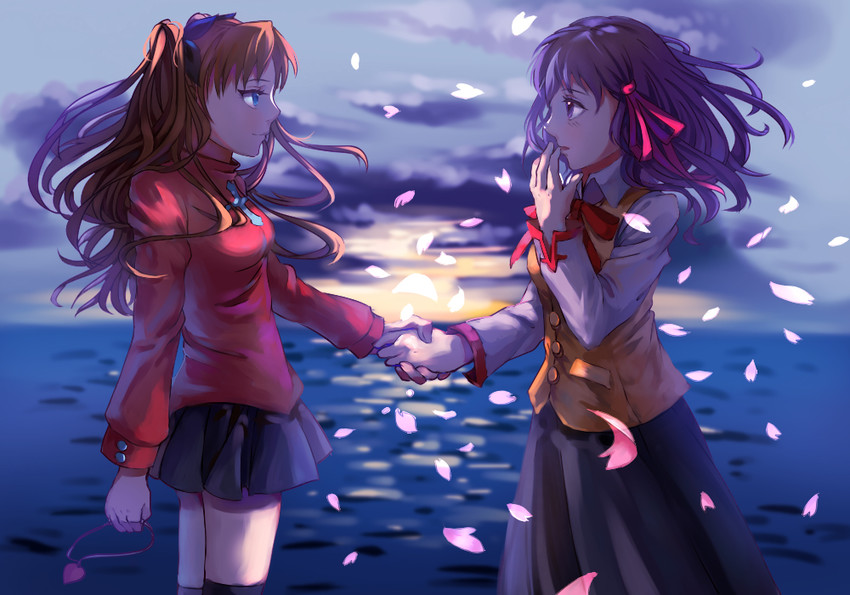 tohsaka rin and matou sakura (fate and 1 more) drawn by juushi_(407241397)