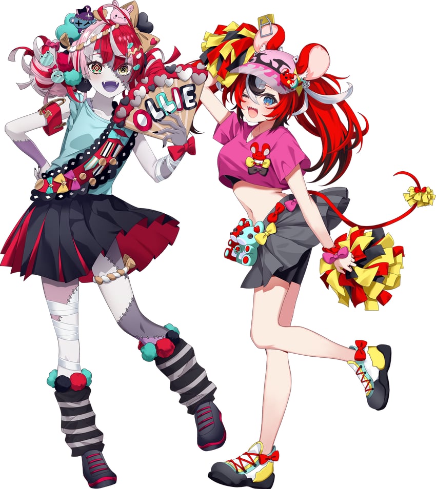 hakos baelz, kureiji ollie, mr. squeaks, and udin (hololive and 2 more)