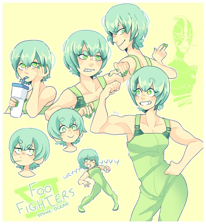 foo fighters (jojo no kimyou na bouken and 1 more) drawn by boukken