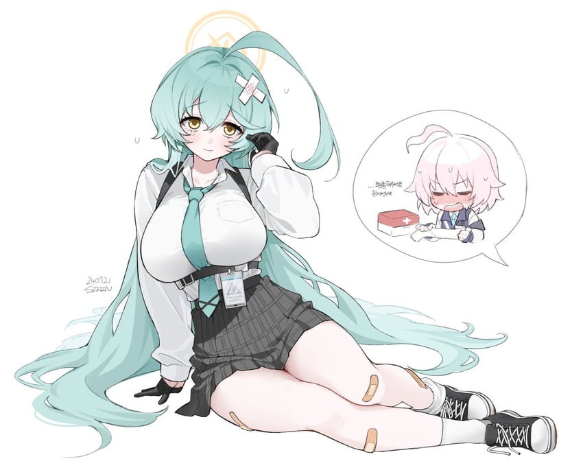 hoshino and yume (blue archive) drawn by sirin_(sirin_8_8)