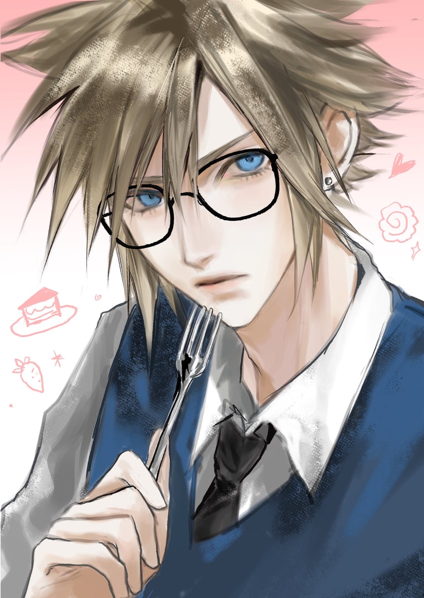 cloud strife (final fantasy and 1 more) drawn by 3_3lecho