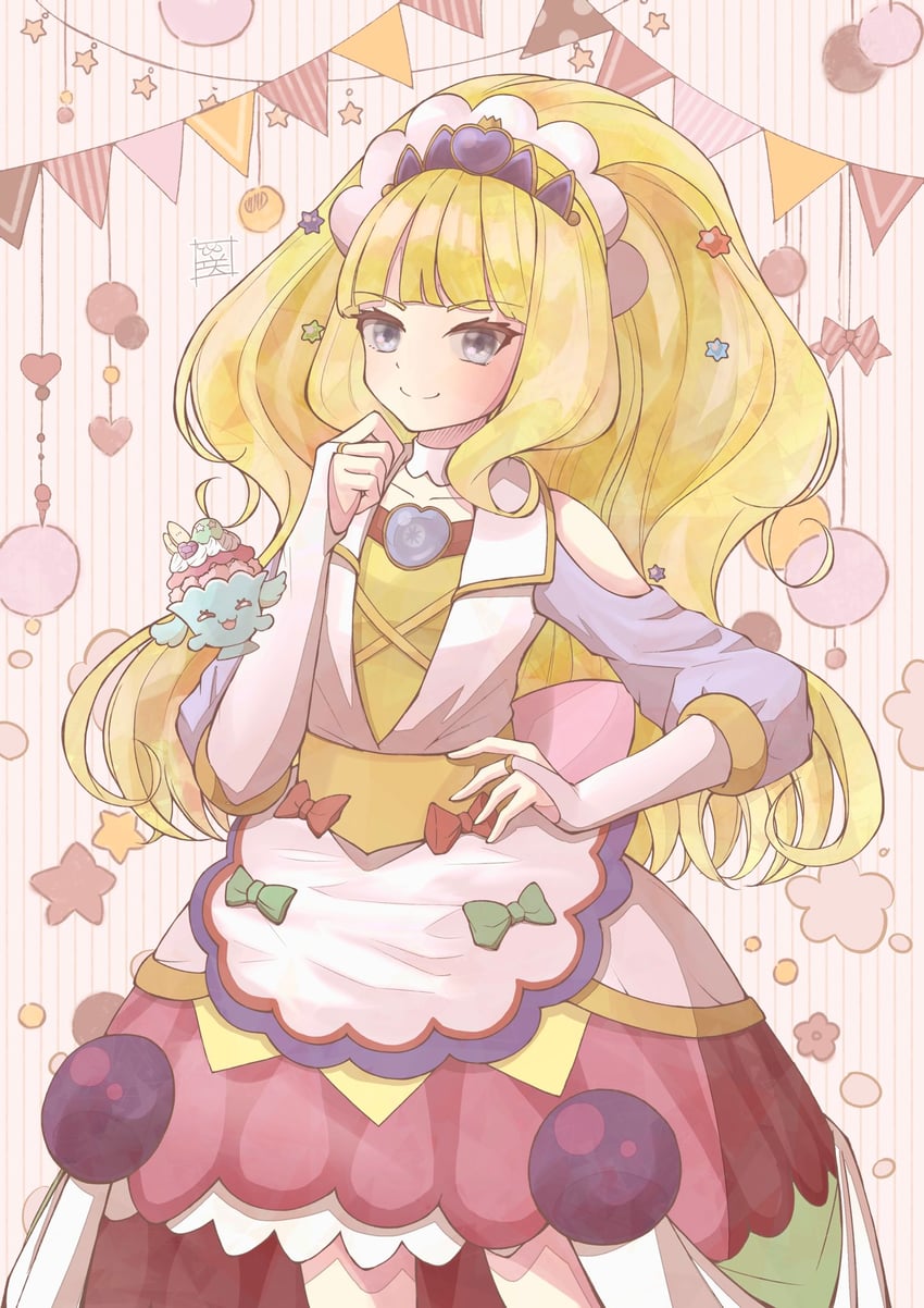 kasai amane, cure finale, and parfait recipipi (precure and 1 more) drawn by sakihi