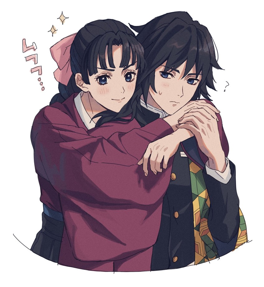 tomioka giyuu and tomioka tsutako (kimetsu no yaiba) drawn by 234_(1234!)