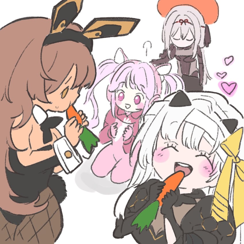 alice, noir, modernia, and scarlet (goddess of victory: nikke) drawn by aoi_kili