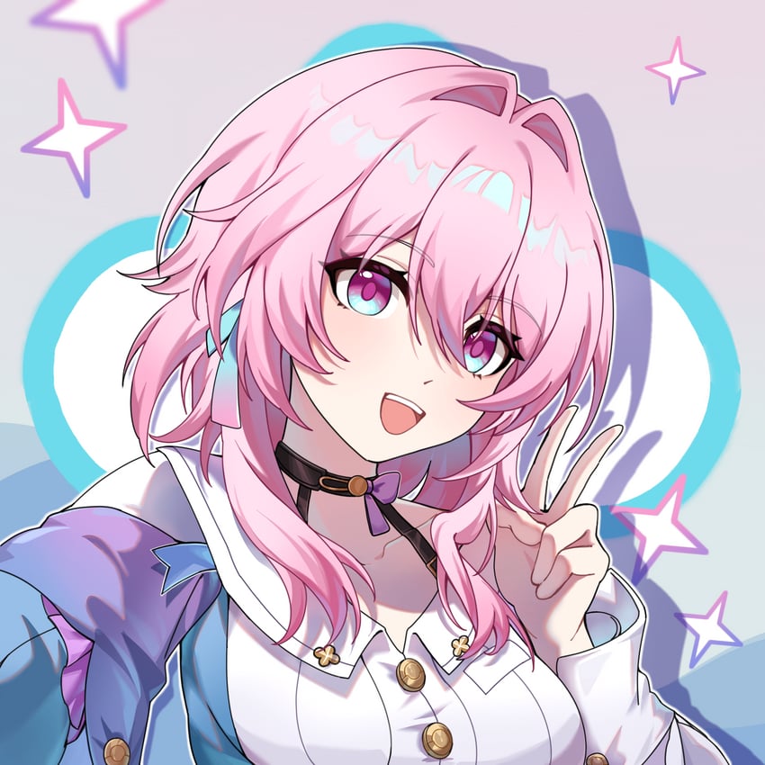 march 7th (honkai and 1 more) drawn by mazhi_jik