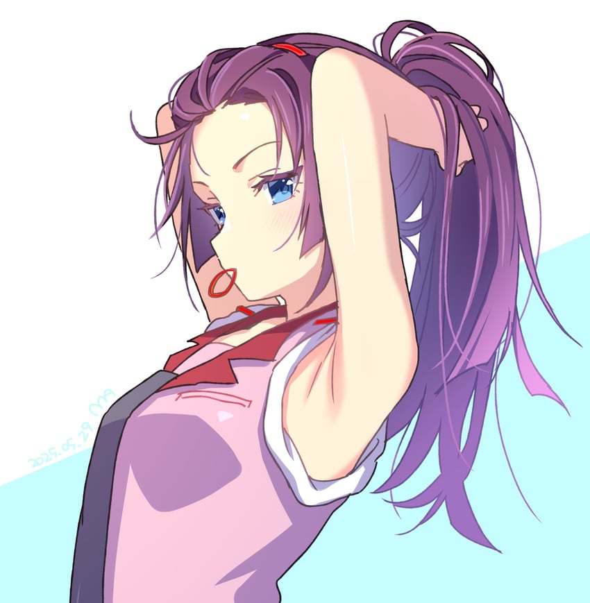 senjougahara hitagi (monogatari and 1 more) drawn by manimani_(mani_ma)