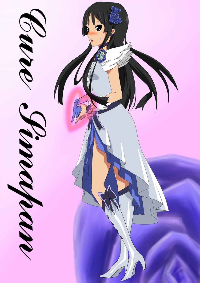 akiyama mio and cure moonlight (precure and 2 more)