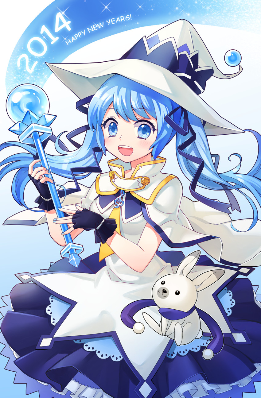 hatsune miku, yuki miku, and rabbit yukine (vocaloid and 1 more) drawn by azure090