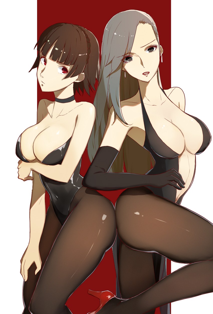 niijima makoto and niijima sae (persona and 1 more) drawn by vic_(vedream)