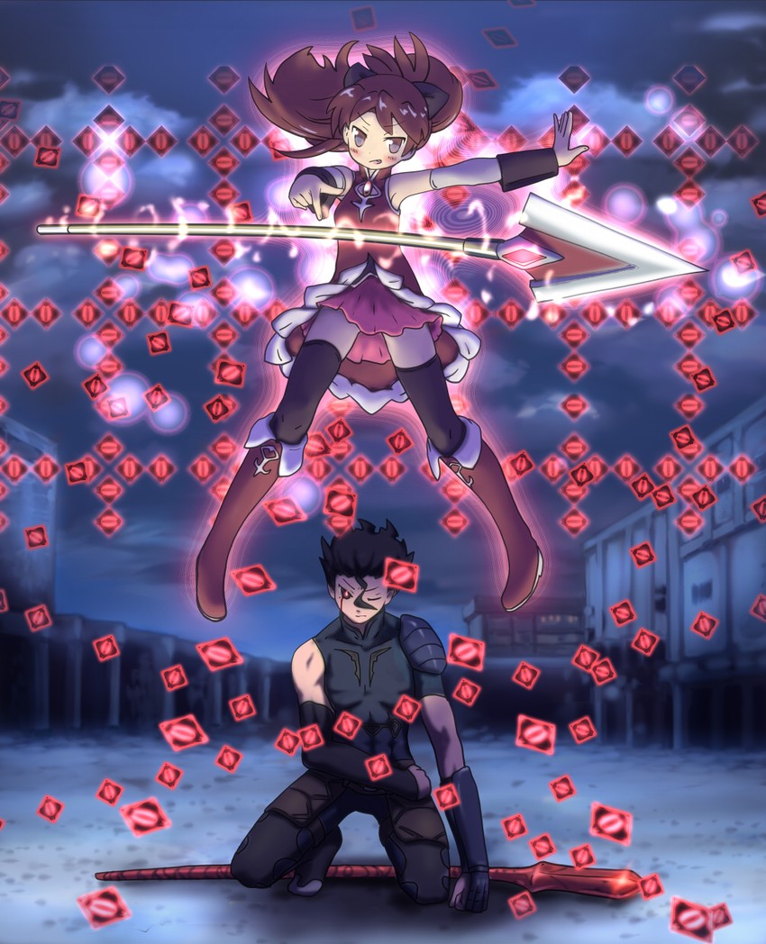 sakura kyoko and diarmuid ua duibhne (fate and 2 more) drawn by lirinx