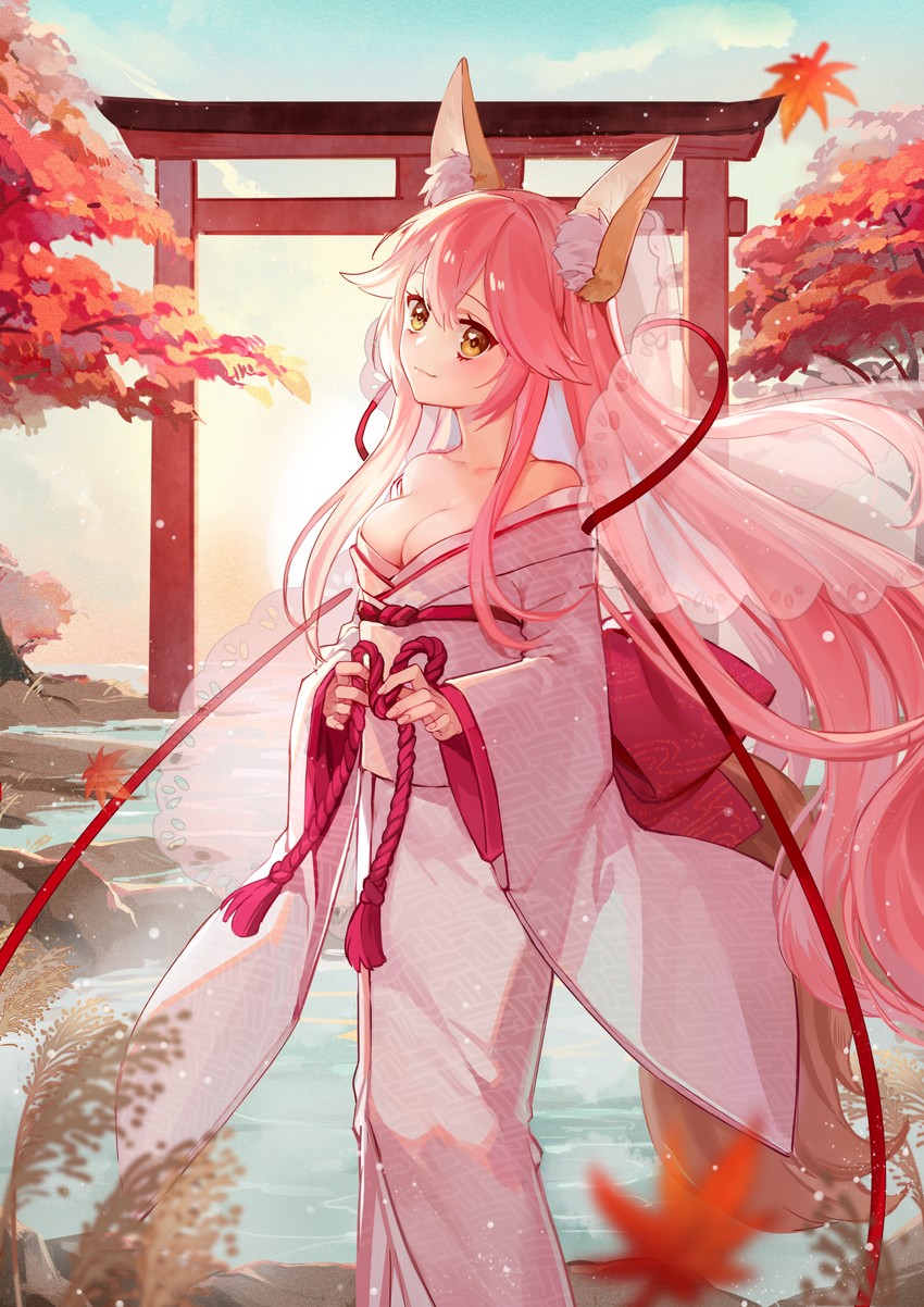 tamamo and tamamo no mae (fate and 2 more) drawn by kotoba_(610430468)