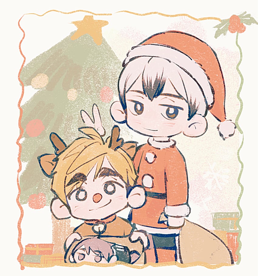 miya atsumu, miya osamu, and kita shinsuke (haikyuu!!) drawn by linbeiyx