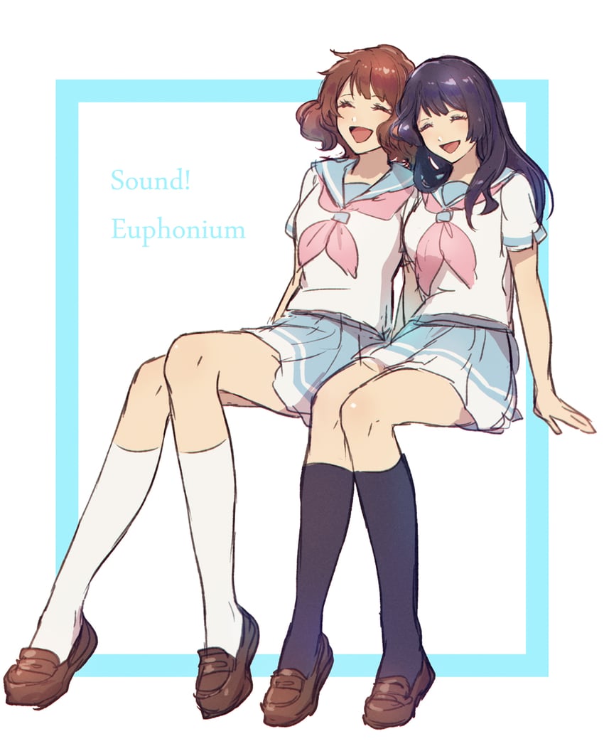 oumae kumiko and kousaka reina (hibike! euphonium) drawn by hibana_(hibana_ztlv)