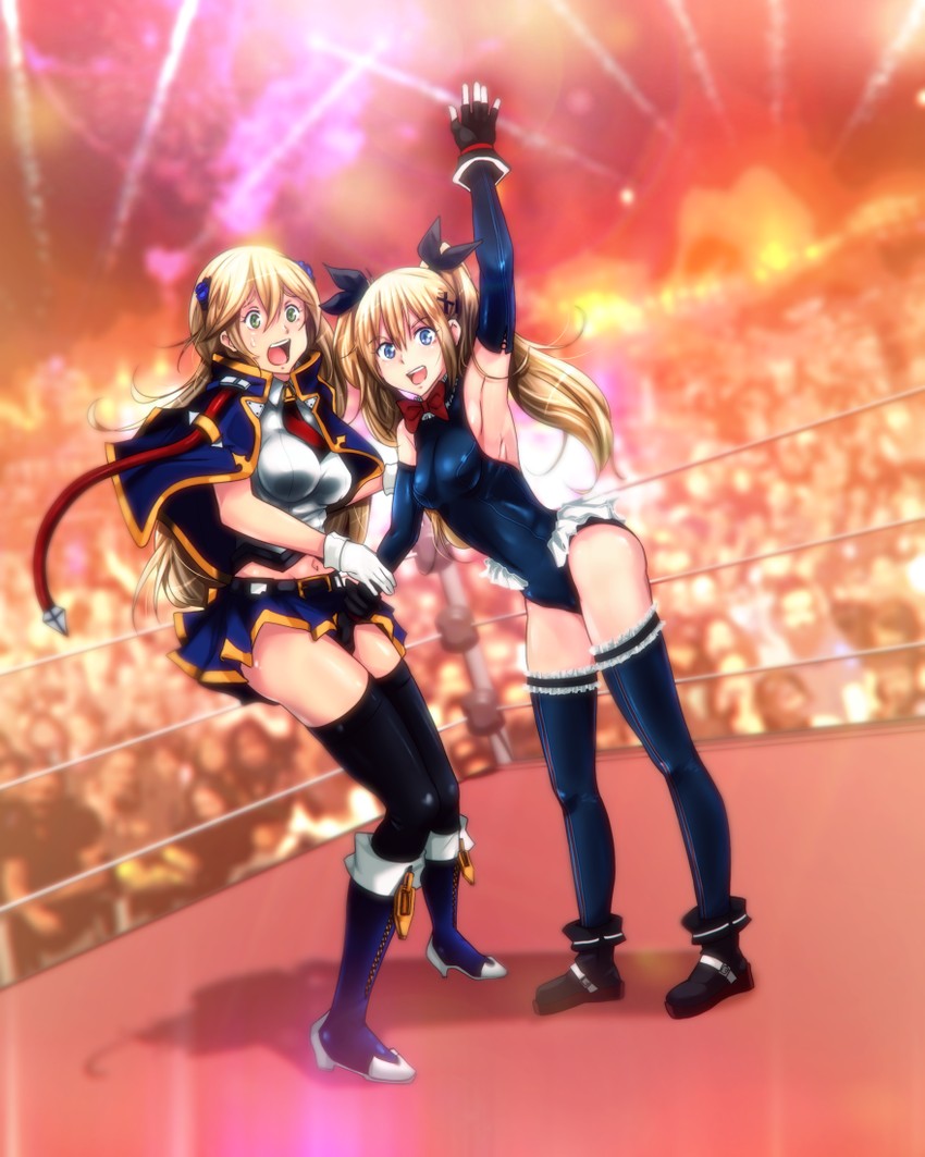 noel vermillion and marie rose (blazblue and 2 more) drawn by sbel02