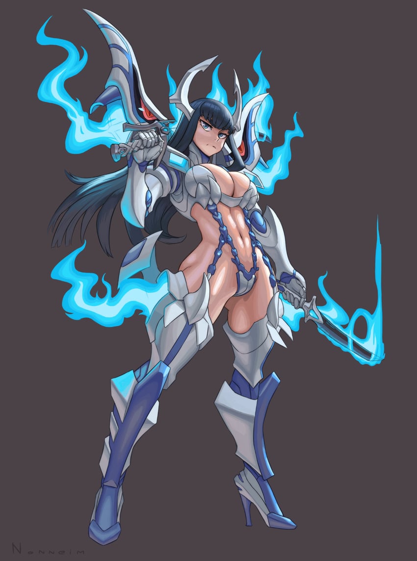 kiryuuin satsuki and junketsu (kill la kill) drawn by nonneim
