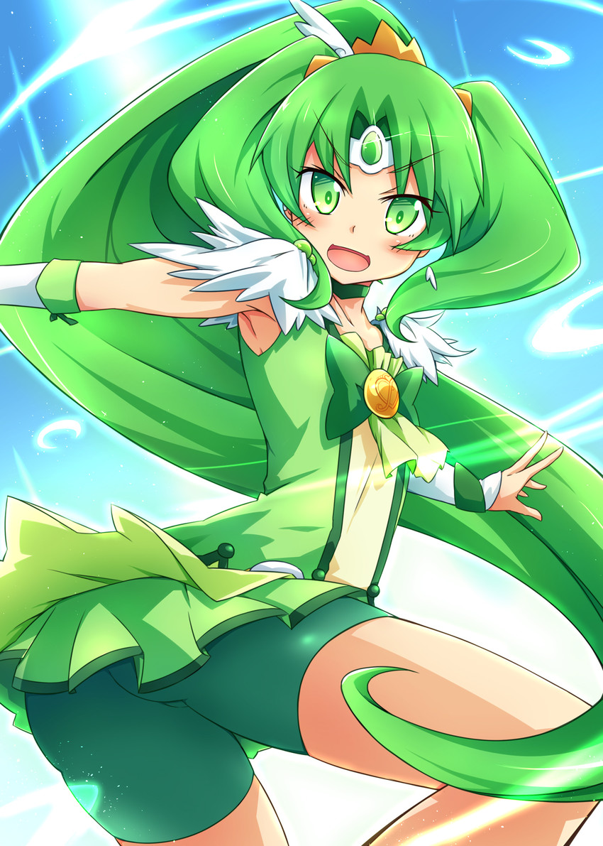 midorikawa nao and cure march (precure and 1 more) drawn by kirimochi