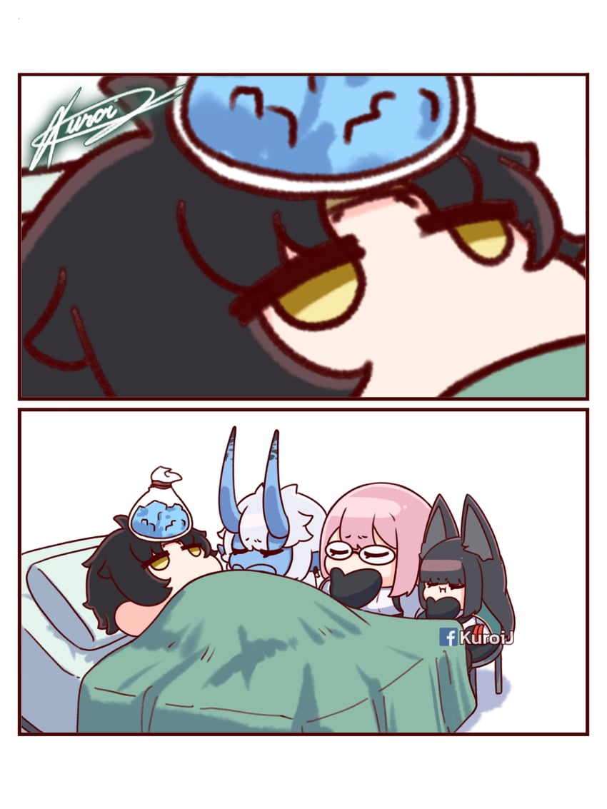 hoshimi miyabi, tsukishiro yanagi, soukaku, and asaba harumasa (zenless zone zero) drawn by kuroij