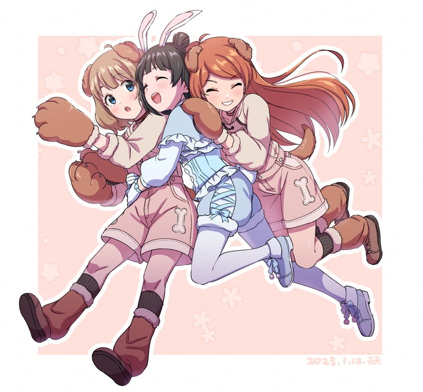 suou momoko, nakatani iku, and ogami tamaki (idolmaster and 2 more) drawn by tenten_(kitty)
