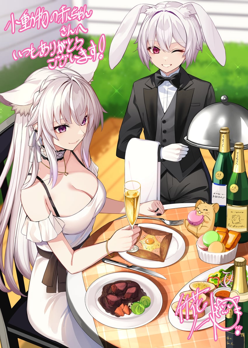 takehana note and shirato kei (indie virtual youtuber) drawn by takehana_note
