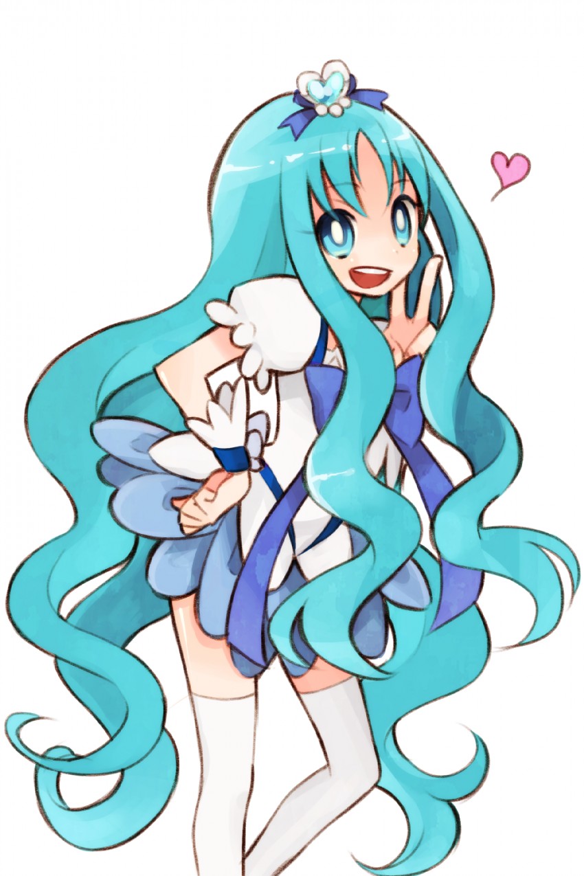 kurumi erika and cure marine (precure and 1 more) drawn by emdo_(norabbit)