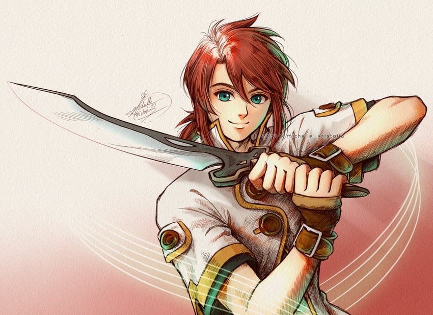 luke fon fabre (tales of and 1 more) drawn by michelle_kristolia