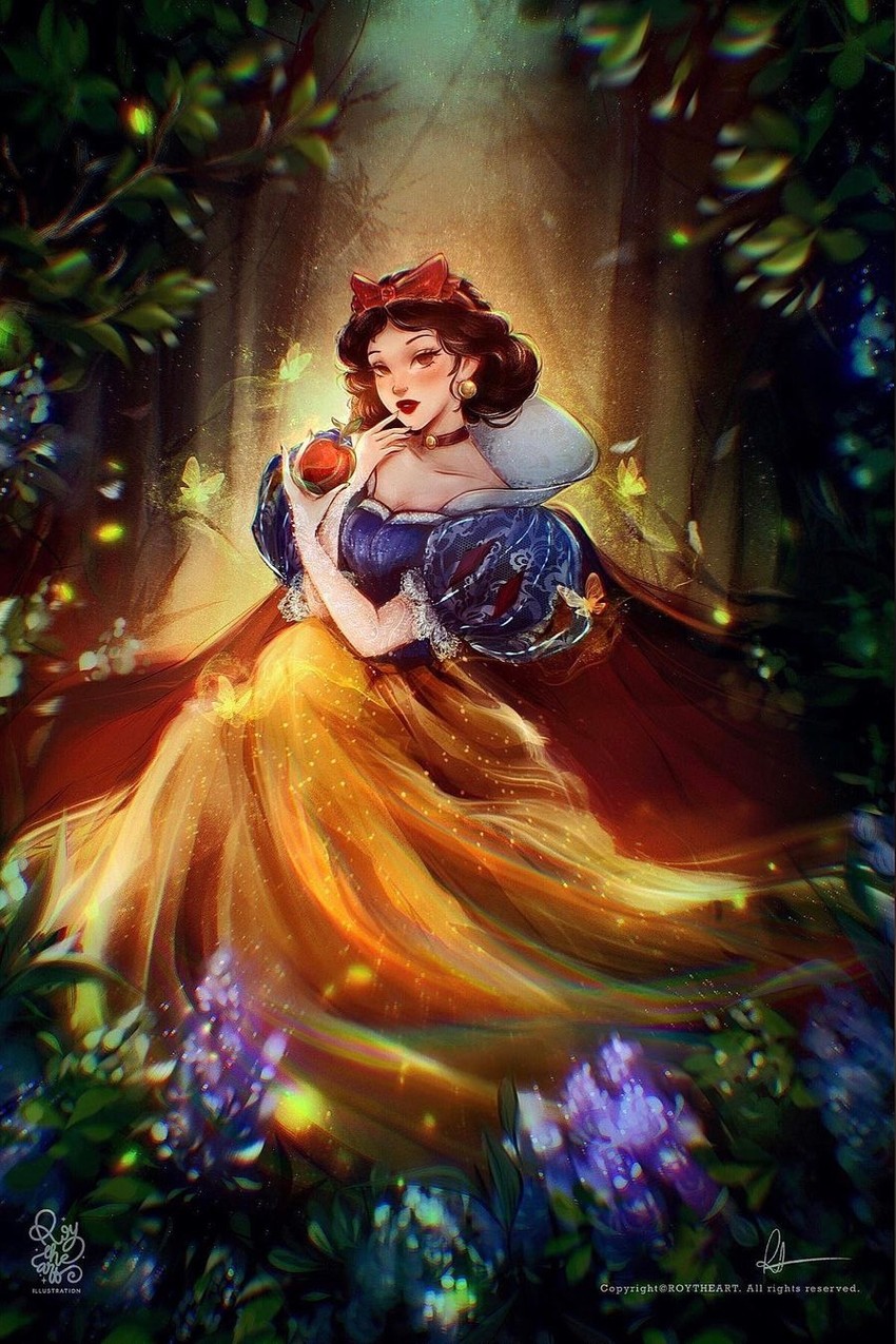 snow white (snow white and the seven dwarfs) drawn by roytheart