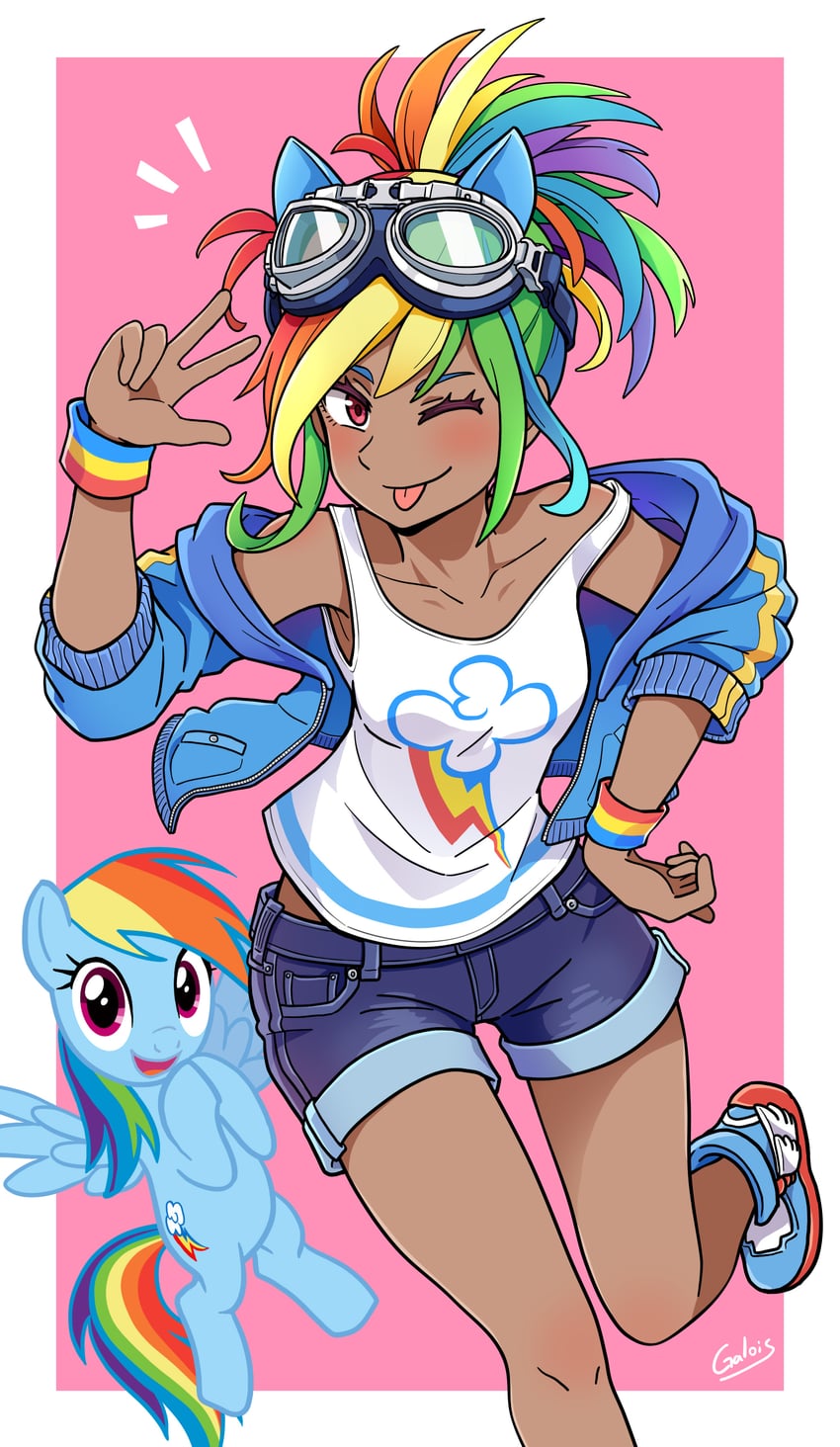rainbow dash (my little pony and 2 more) drawn by galois