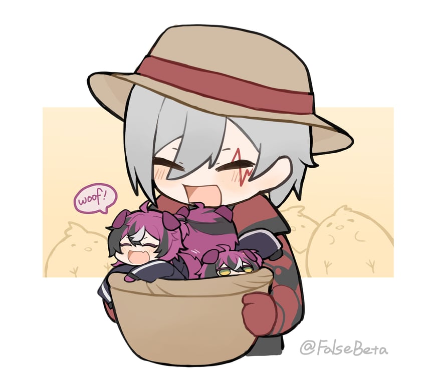 doppio dropscythe and fulgur ovid (nijisanji and 1 more) drawn by falsebeta