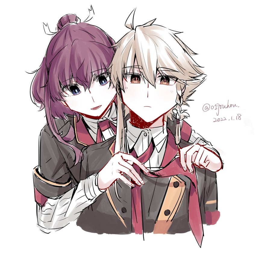 shidou maki and konohana suzuka (toji no miko) drawn by jouhou