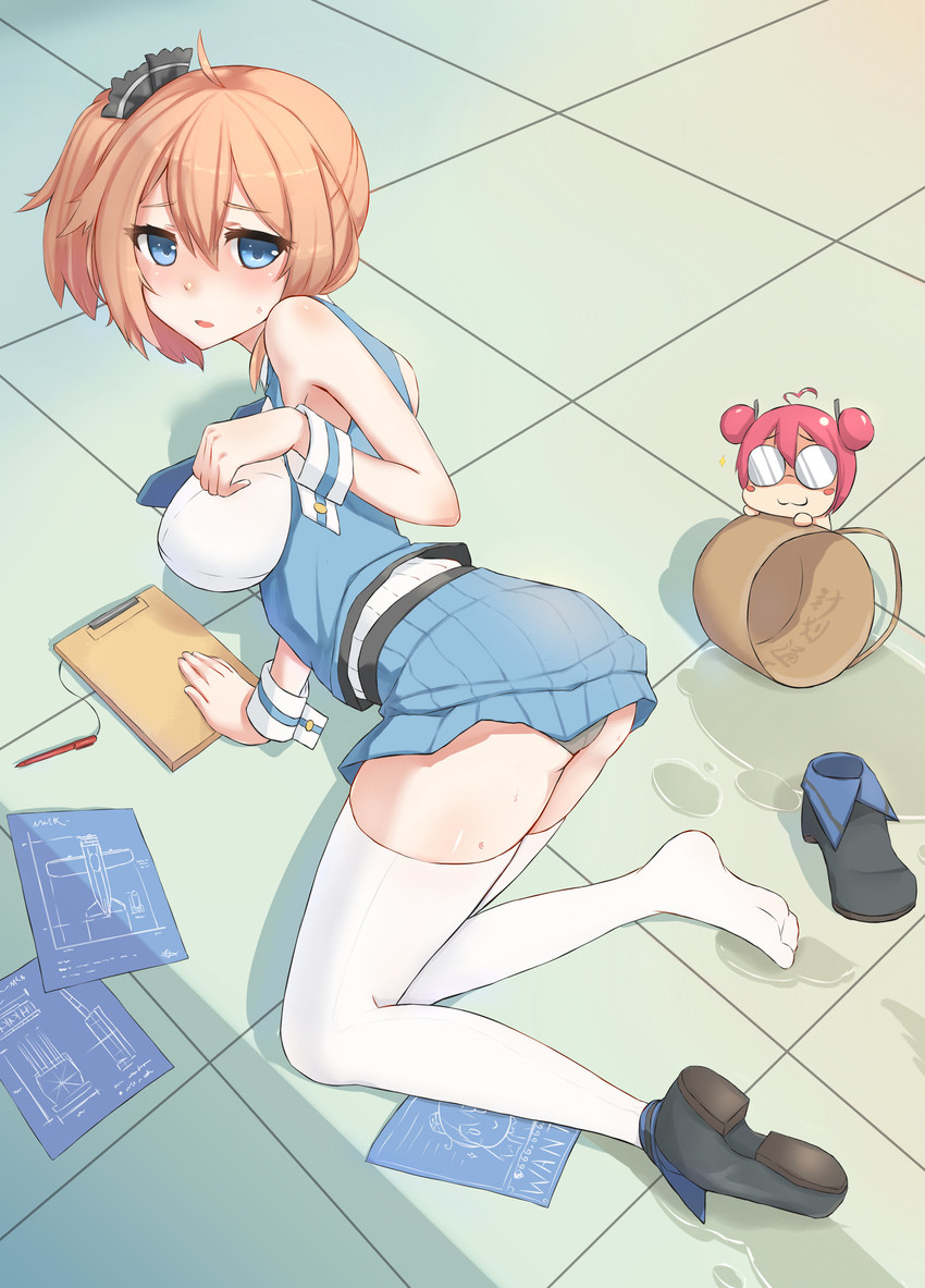 william d porter and bogue (warship girls r) drawn by shou_jian_yu