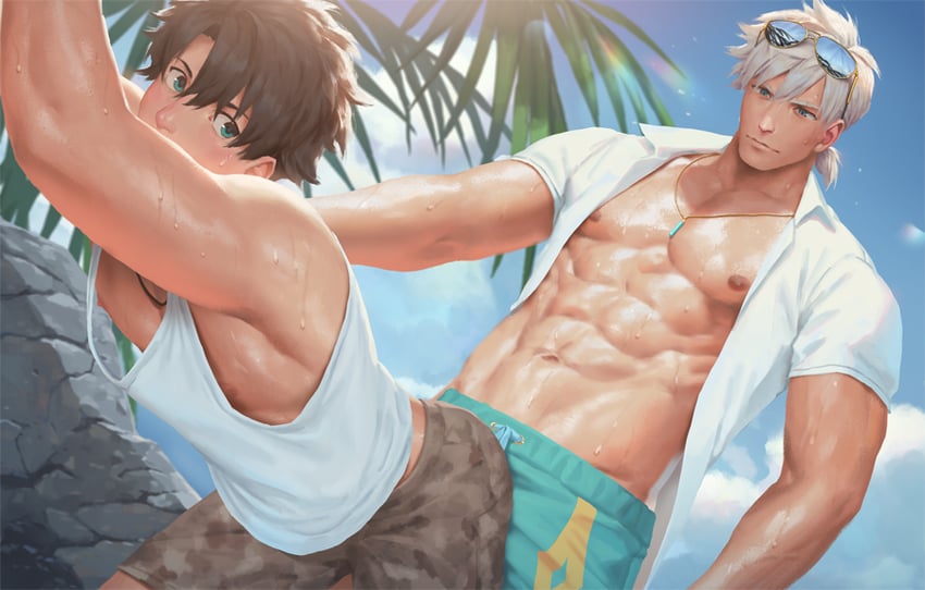 fujimaru ritsuka and percival (fate and 1 more) drawn by penguin_frontier