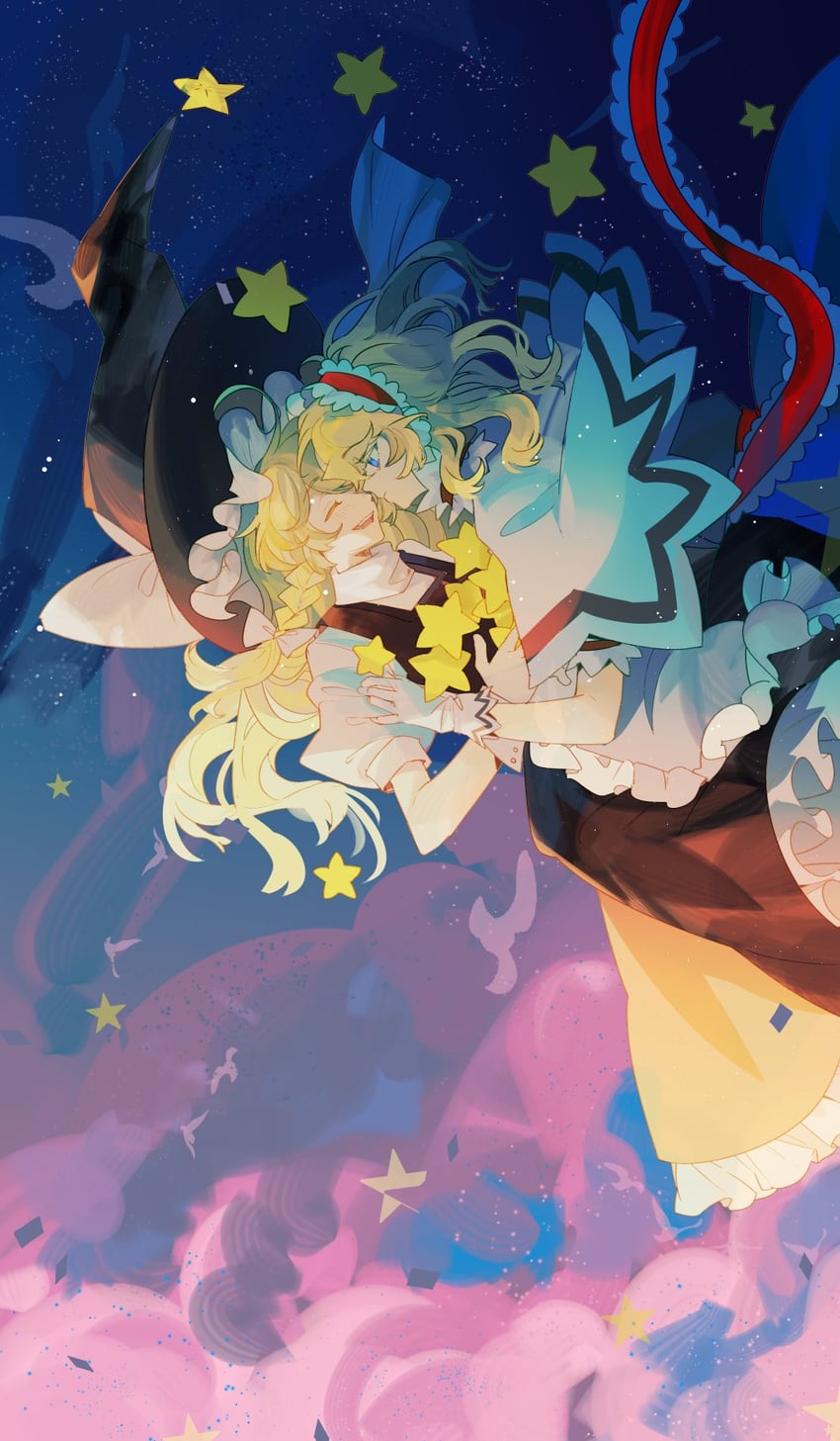 kirisame marisa and alice margatroid (touhou) drawn by xian_qishui