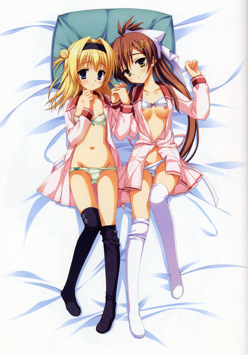 chitose sana and yamabuki aoi (tenshinranman) drawn by kobuichi and muririn