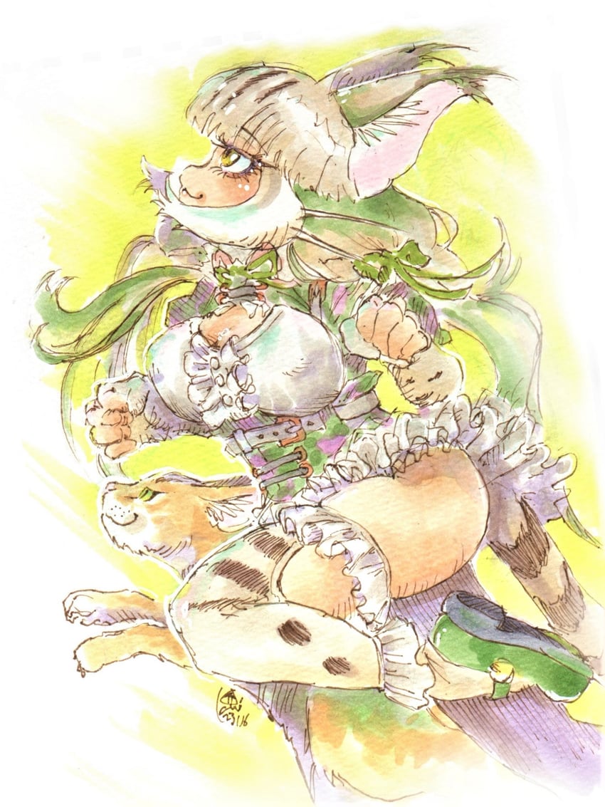 jungle cat (kemono friends and 1 more) drawn by kuri_no_sato