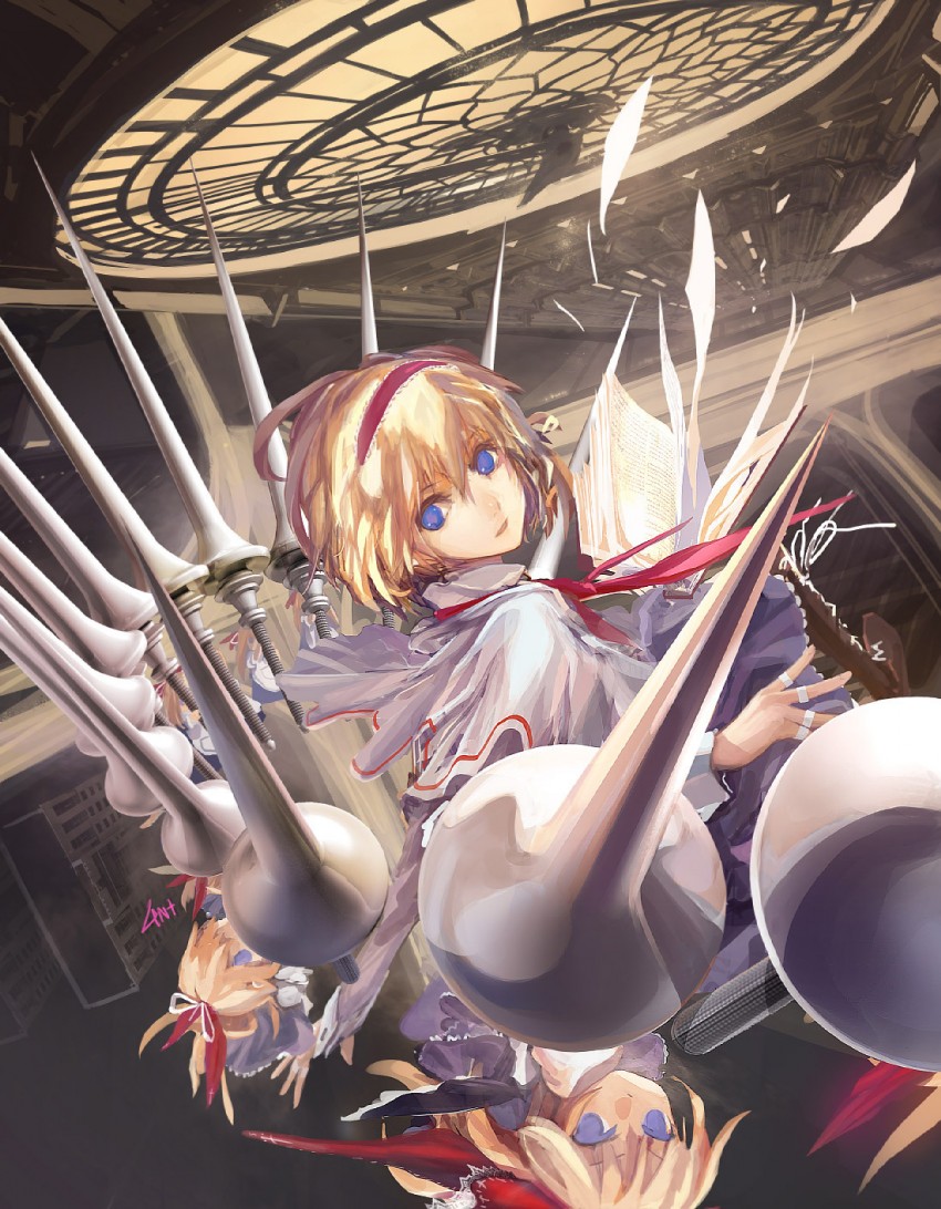 alice margatroid and shanghai doll (touhou) drawn by lin+