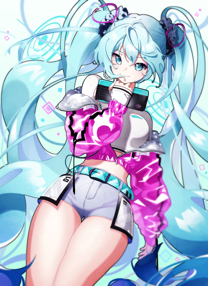 hatsune miku (vocaloid and 1 more) drawn by myo_(myowo9)