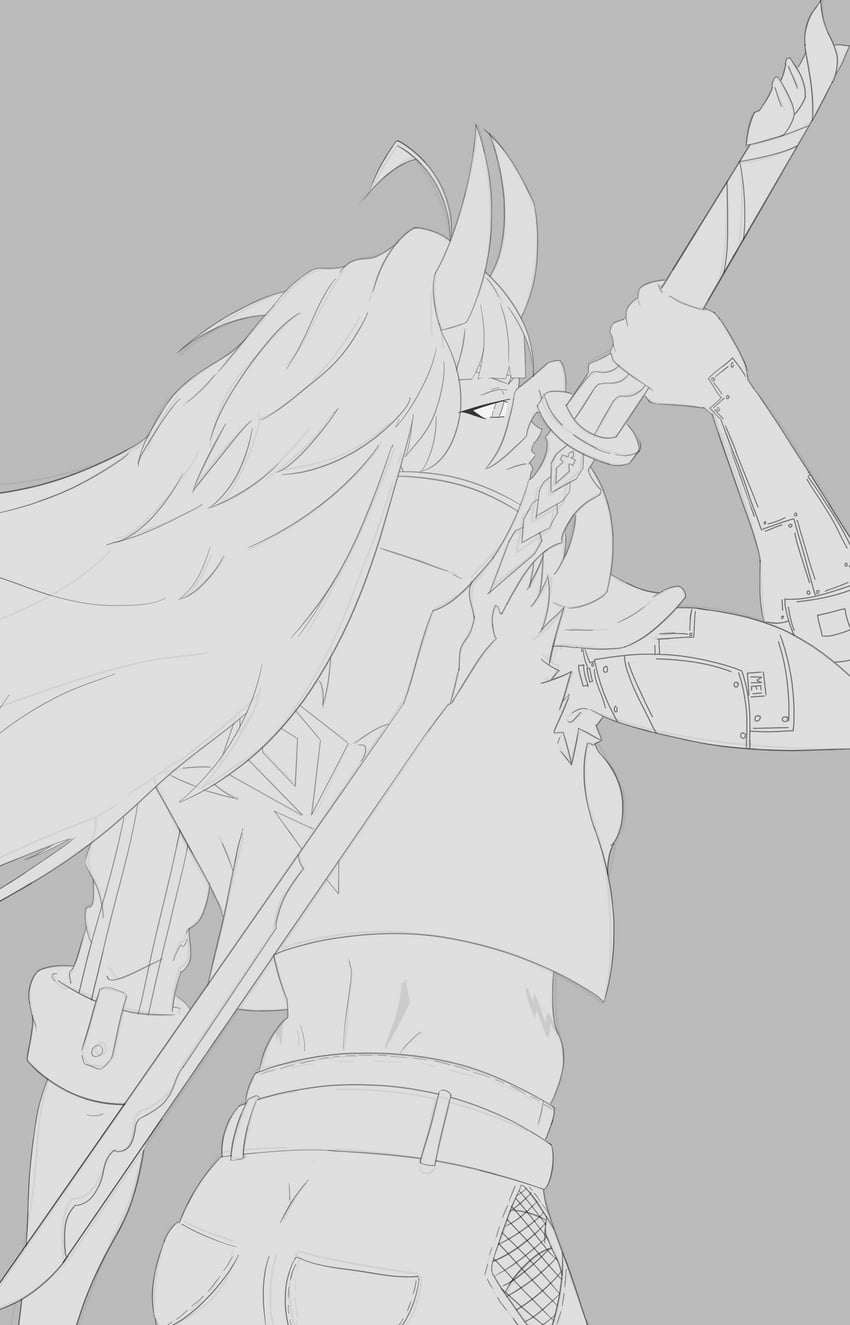 raiden mei (honkai and 1 more) drawn by pon.24