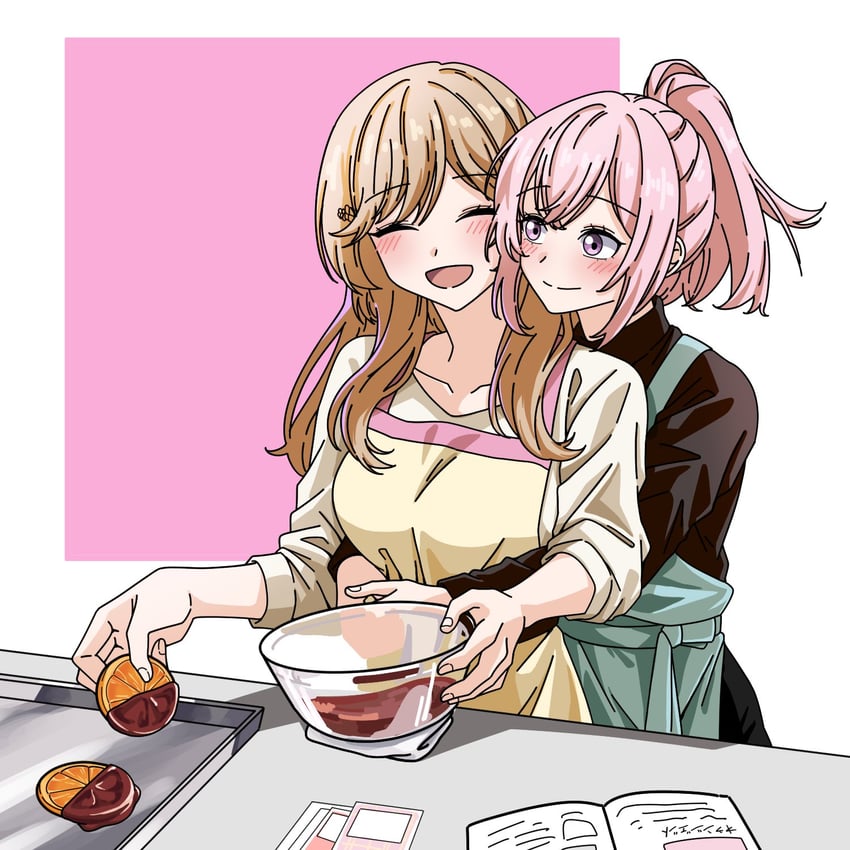 sena ajisai and amaori haruna (watashi ga koibito ni nareru wake naijan murimuri!) drawn by cottonswab336