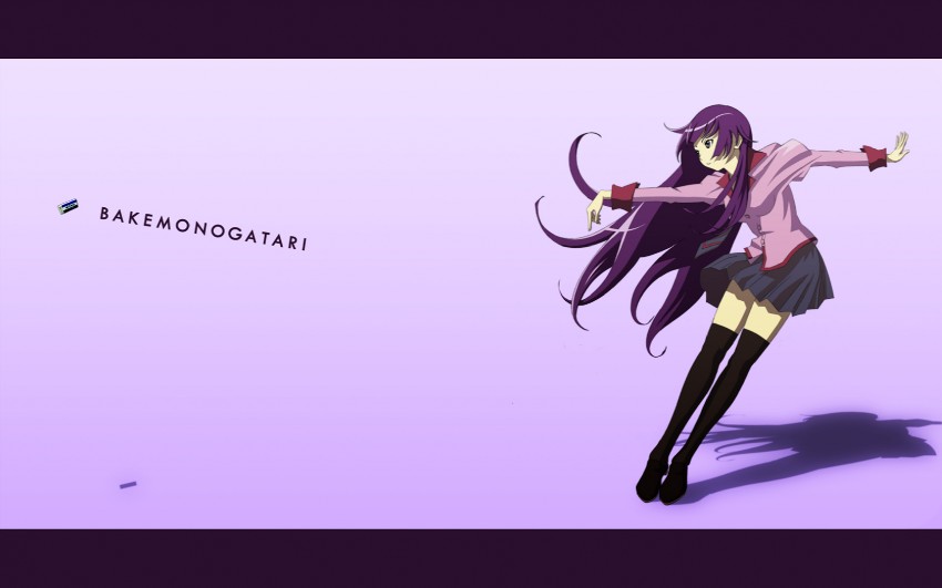 senjougahara hitagi (monogatari and 2 more) drawn by jet_(jetpic)