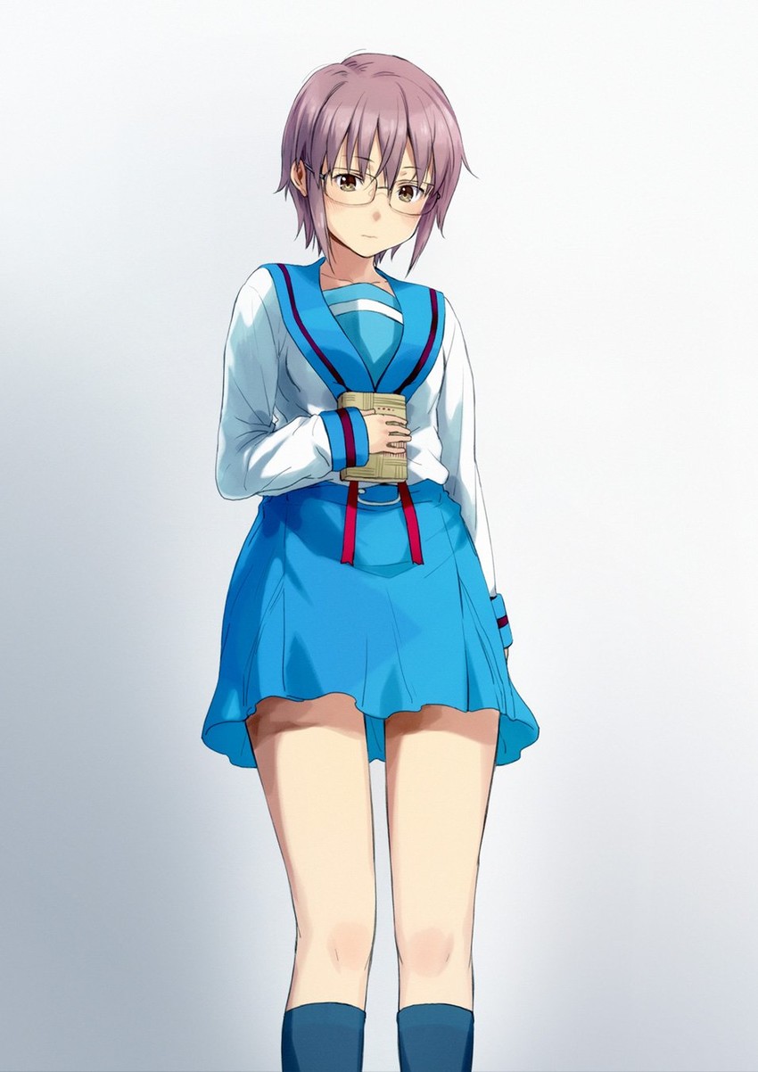 nagato yuki (suzumiya haruhi no yuuutsu and 2 more) drawn by puyo_(puyotopia)