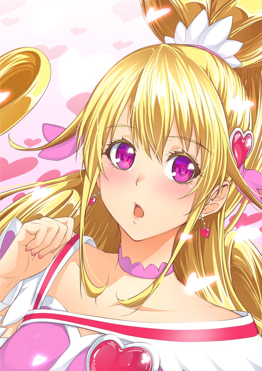 aida mana and cure heart (precure and 1 more) drawn by zucchini